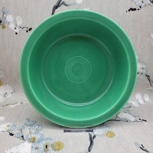 Original Vintage Homer Laughlin Large Fiesta Fiestaware Green Nappy Bowl